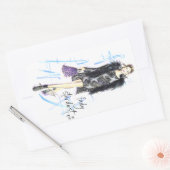 Dame Stardust Rechteckiger Aufkleber (Umschlag)