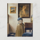 Dame stehend am Virginal, c.1672-73 Postkarte (Vorderseite)