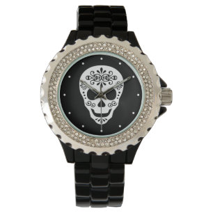 Dame Sugar Skull durch Leslie-Paprikaschoten Armbanduhr