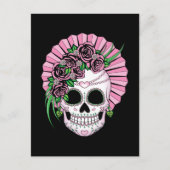 Dame Sugar Skull Postkarte (Vorderseite)