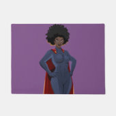 Dame Superheld Fußmatte (Vorderseite)