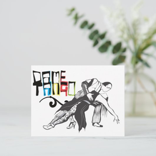 Dame Tango Postkarte (Stehend Vorderseite)