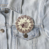 Dame trinkt Tee Button (Beispiel)