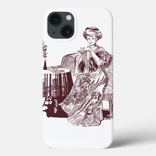Dame trinkt Tee Case-Mate iPhone Hülle (Rückseite)