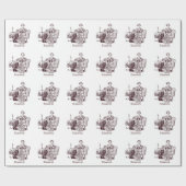 Dame trinkt Tee Geschenkpapier (Flach)