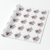 Dame trinkt Tee Geschenkpapier (Ungerollt)