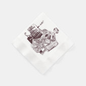 Dame trinkt Tee Serviette (Ecke)