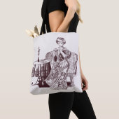 Dame trinkt Tee Tasche (Von Nahem)
