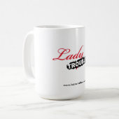 Dame Troubles Logo Mug Kaffeetasse (Vorderseite Links)