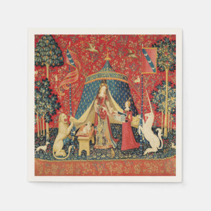 DAME UND EICHHORN Löwe,Fantasy Blumen,Tiere Serviette