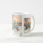 Dame und Eichhörnchen Vintag Kaffeetasse (VorderseiteRechts)