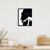 Dame und eine Tür - noir Druck Poster (Küche)