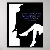 Dame und eine Tür - noir Druck Poster (Vorne)