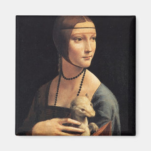 Dame und Ermine Magnet