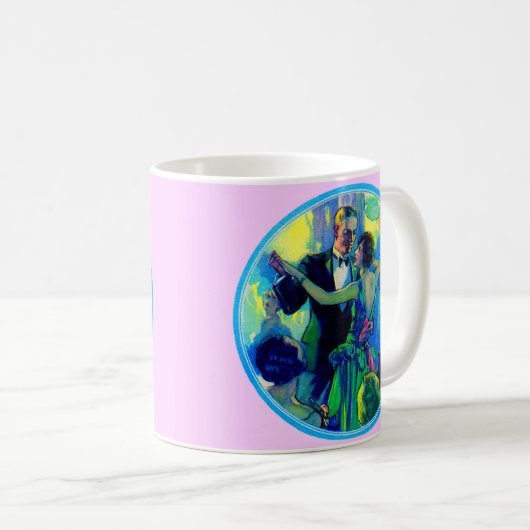 Dame und Gentleman der 1920er Jahre auf der Tanzfl Kaffeetasse (VorderseiteRechts)
