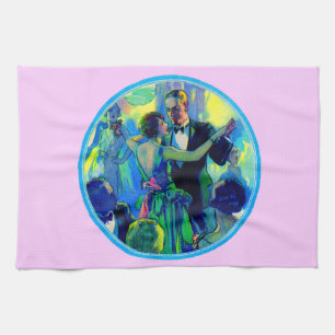 Dame und Gentleman der 1920er Jahre auf der Tanzfl Küchentuch