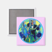 Dame und Gentleman der 1920er Jahre auf der Tanzfl Magnet (Vorderseite/Rückseite)