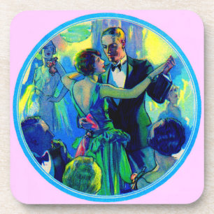 Dame und Gentleman der 1920er Jahre auf der Tanzfl Untersetzer