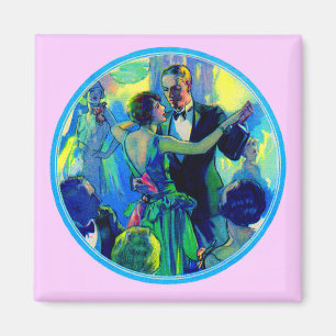 Dame und Herr der 1920er Jahre auf der Tanzfläche Magnet