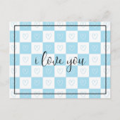 Dame und Herz Postkarte (Vorderseite)
