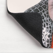 Dame und Leopard Mousepad (Ecke)
