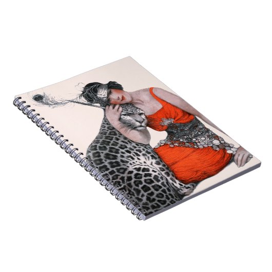 Dame und Leopard Notizblock (Rechte Seite)