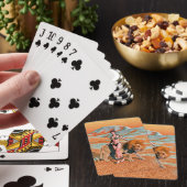 Dame und Löwe Spielkarten (In Situ)