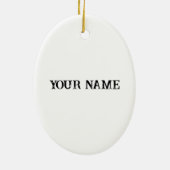 Dame und Nachteule Keramik Ornament (Hinten)