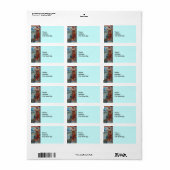 Dame und Pfau Adressaufkleber (Vorne)