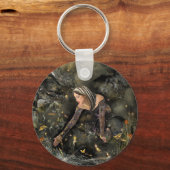 Dame und Schmetterlinge! Schlüsselanhänger (Vorderseite)