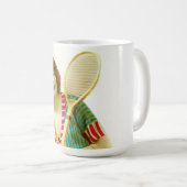 Dame und Tennis Kaffeetasse (VorderseiteRechts)
