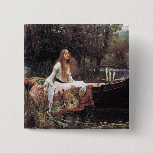 Dame von Shalott Button (Vorderseite)
