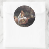 Dame von Shalott Runder Aufkleber (Tasche)