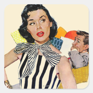 Dame Was Insulted Quadratischer Aufkleber