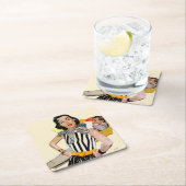 Dame Was Insulted Rechteckiger Pappuntersetzer (Vor Ort)