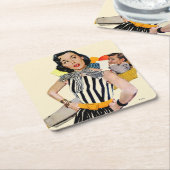 Dame Was Insulted Rechteckiger Pappuntersetzer (angewinkelt)