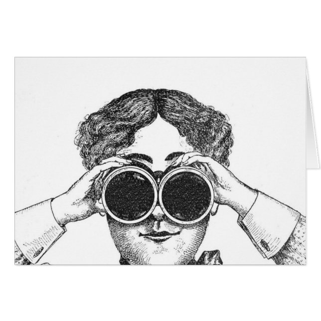 Dame With Binoculars (Vorderseite (Horizontal))