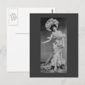 Dame Zeit Postkarte (Vorne/Hinten)