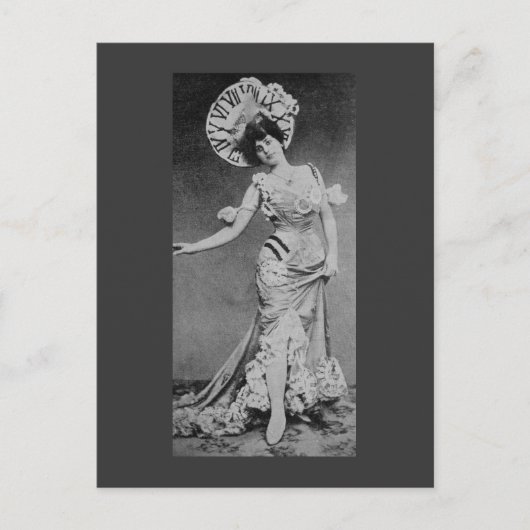 Dame Zeit Postkarte (Vorderseite)