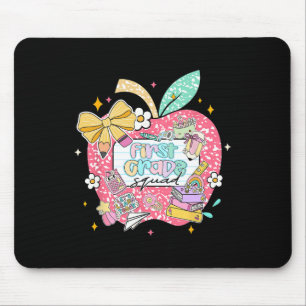 Damen 1. Klasse Lehrer-Team Apfel Leopard Rücken T Mousepad