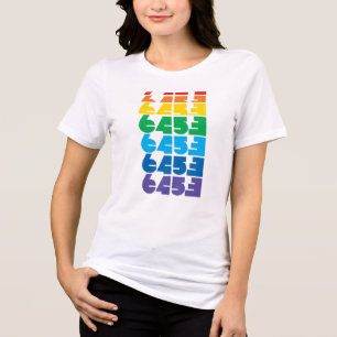 Damen 6453 Mehrfarbiges Block-T-Shirt Tri-Blend Shirt