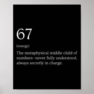 Damen 67 Definition Meme V-Ausschnitt  Poster