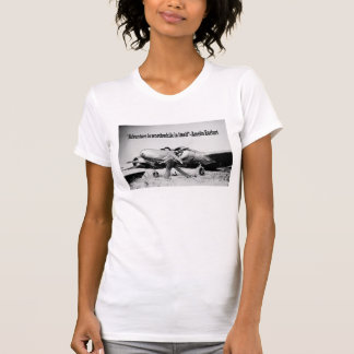 Damen-Abenteuer-Zitat-T - Shirt Amelia Earhart