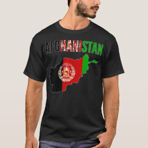 Damen Afghan Geschenk Afghanistan Länderkarte Fla T-Shirt