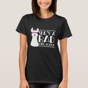 Damen Alpaka Fan Design Sie ist eine schlechte Fra T-Shirt
