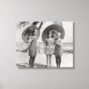 Damen am Strand, 1920 Leinwanddruck