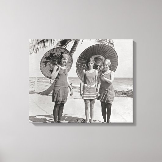 Damen am Strand, 1920 Leinwanddruck (Vorderseite)
