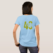 Damen angepasste T "Tims 40. " T-Shirt (Schwarz voll)