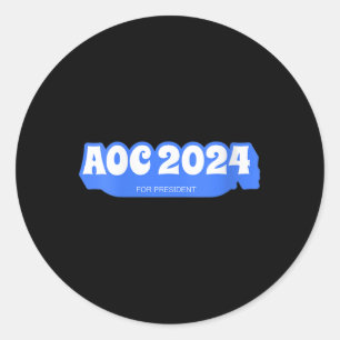 Damen Aoc 2024 American Vintage V-Ausschnitt Runder Aufkleber