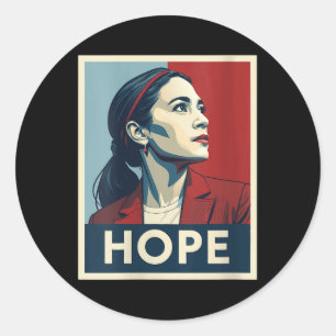 Damen Aoc Alexandria Ocasio Cortez 2028 Für Präsid Runder Aufkleber